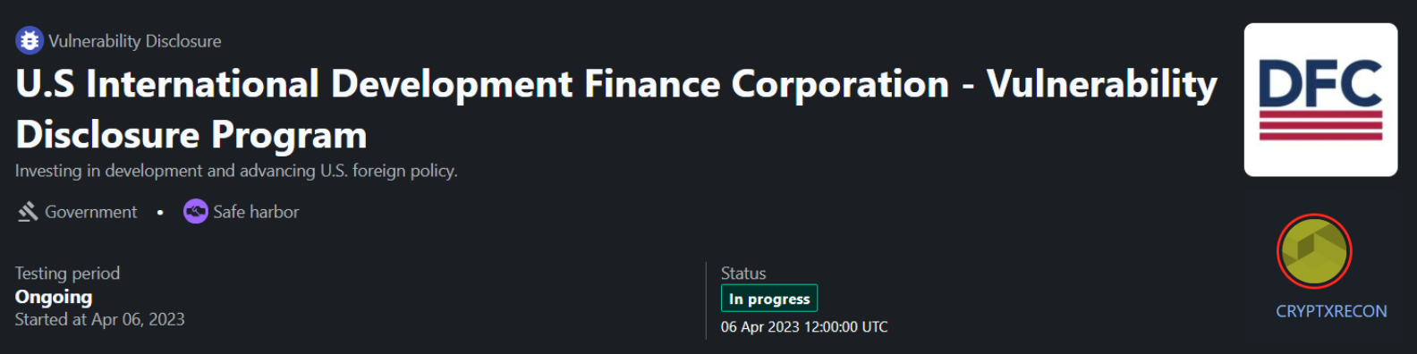 U.S. DFC Hall of Fame Recognition